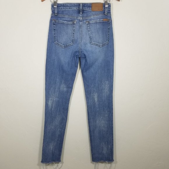 Joe's Jeans The Charlie High Rise Skinny Ankle Distressed Jeans Size 25 - Picture 4 of 7